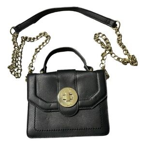 Steve Madden Small Black & Gold Chain Purse